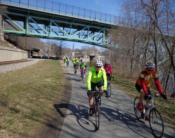 Kennebec River Rail Trail on Front Street in Augusta, Maine